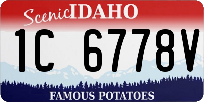 ID license plate 1C6778V