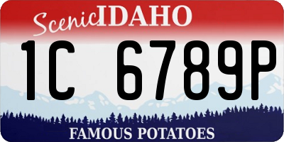 ID license plate 1C6789P
