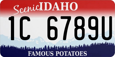 ID license plate 1C6789U