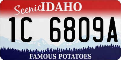 ID license plate 1C6809A