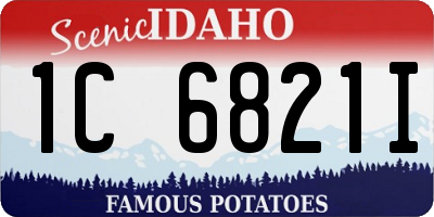 ID license plate 1C6821I