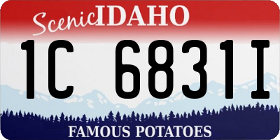 ID license plate 1C6831I