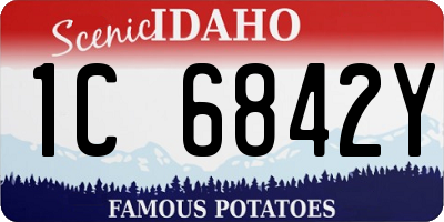 ID license plate 1C6842Y