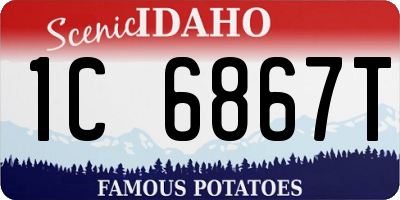 ID license plate 1C6867T