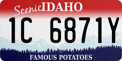 ID license plate 1C6871Y