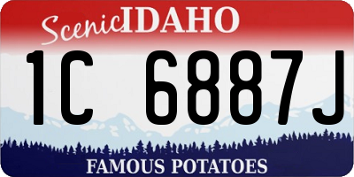 ID license plate 1C6887J