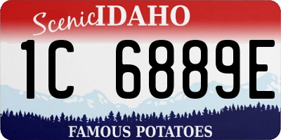 ID license plate 1C6889E