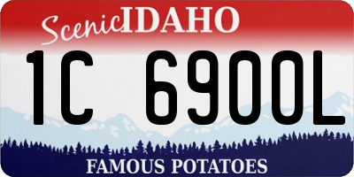 ID license plate 1C6900L