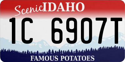 ID license plate 1C6907T