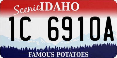 ID license plate 1C6910A