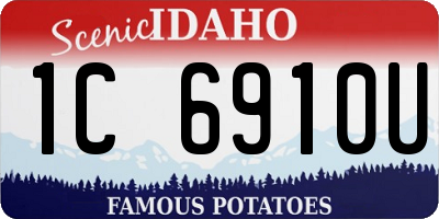ID license plate 1C6910U