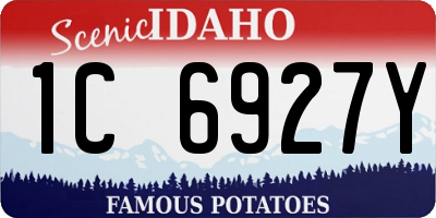 ID license plate 1C6927Y