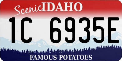 ID license plate 1C6935E