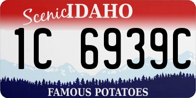 ID license plate 1C6939C