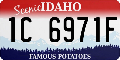 ID license plate 1C6971F