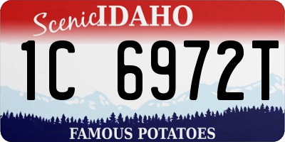 ID license plate 1C6972T