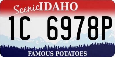 ID license plate 1C6978P