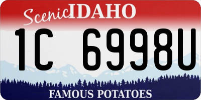 ID license plate 1C6998U