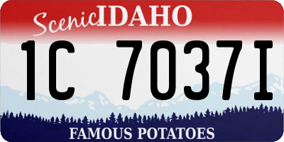 ID license plate 1C7037I