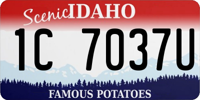 ID license plate 1C7037U