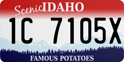 ID license plate 1C7105X