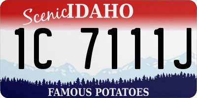 ID license plate 1C7111J