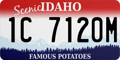 ID license plate 1C7120M