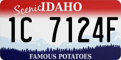 ID license plate 1C7124F