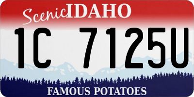 ID license plate 1C7125U