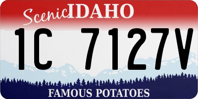 ID license plate 1C7127V