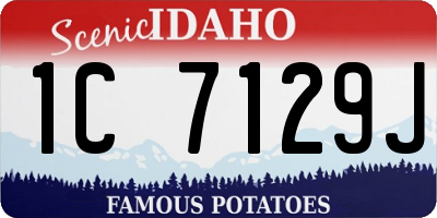 ID license plate 1C7129J