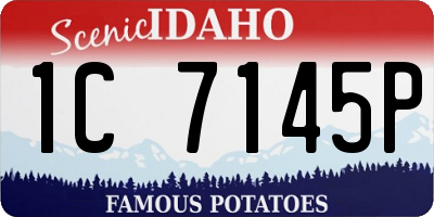 ID license plate 1C7145P