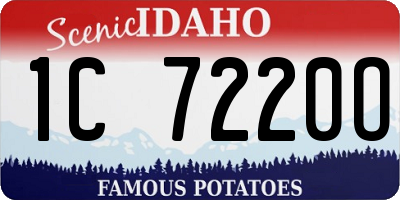 ID license plate 1C7220O