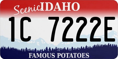 ID license plate 1C7222E