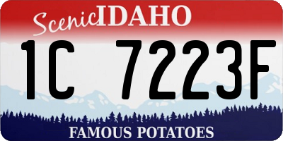 ID license plate 1C7223F
