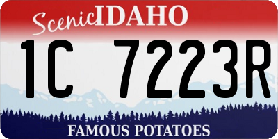 ID license plate 1C7223R
