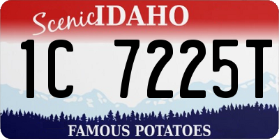 ID license plate 1C7225T
