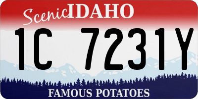 ID license plate 1C7231Y
