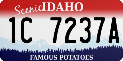 ID license plate 1C7237A