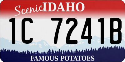 ID license plate 1C7241B