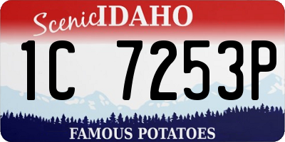 ID license plate 1C7253P