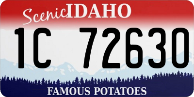 ID license plate 1C7263O