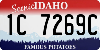 ID license plate 1C7269C