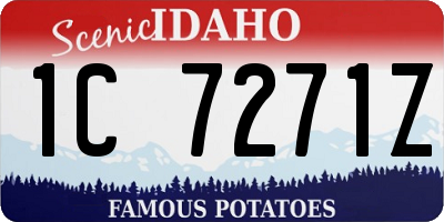 ID license plate 1C7271Z