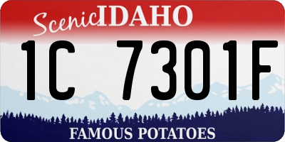 ID license plate 1C7301F