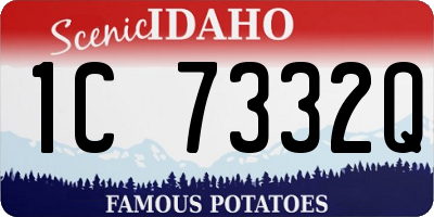 ID license plate 1C7332Q