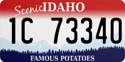 ID license plate 1C7334O