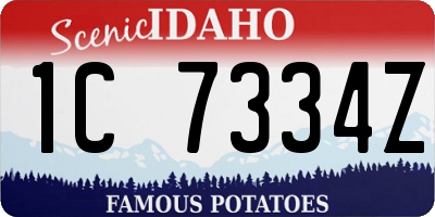 ID license plate 1C7334Z