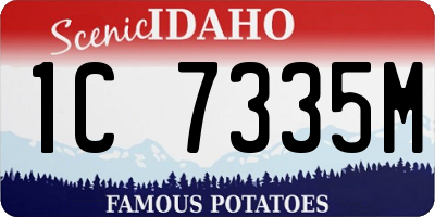 ID license plate 1C7335M