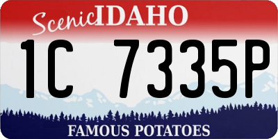 ID license plate 1C7335P